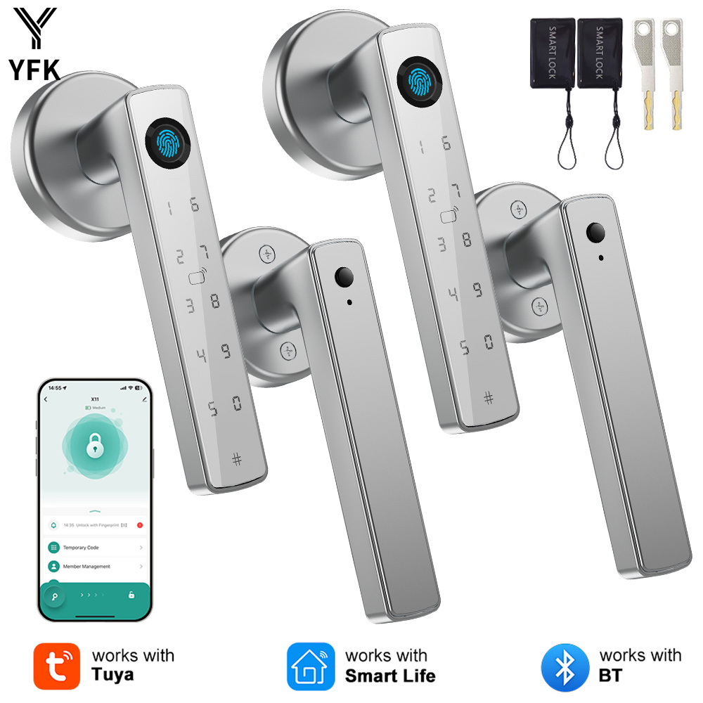 Home Security Options - YFK Tuya Fingerprint Door Locks Smart