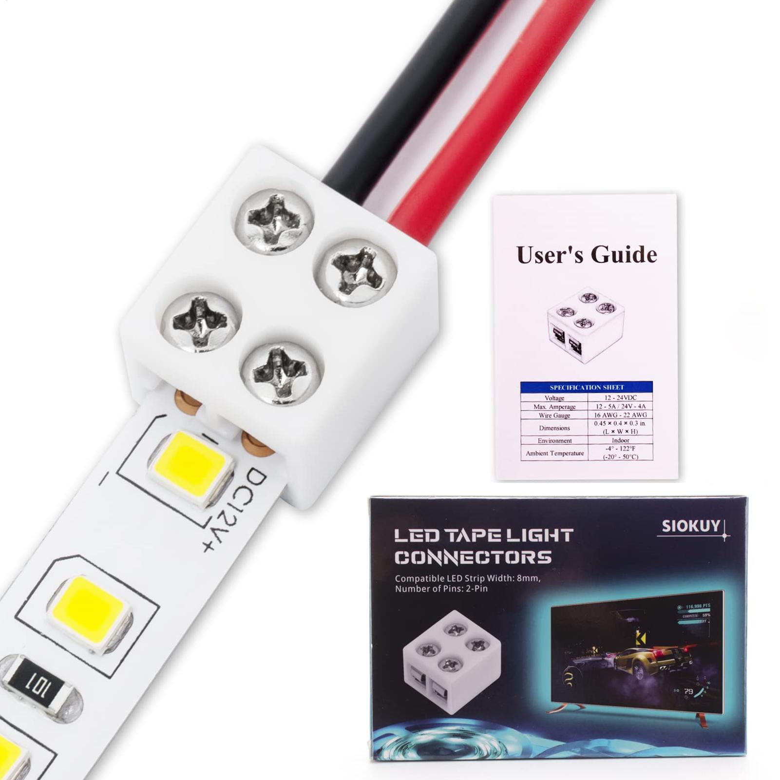 LED strip connectors 8mm solde - Home Security Providers review and price