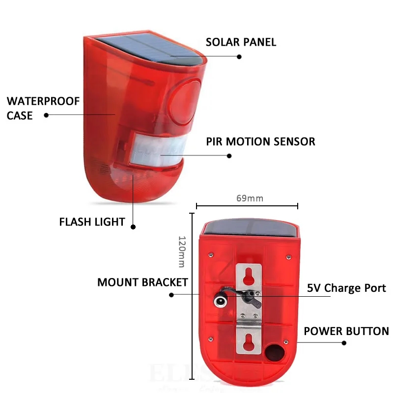 Waterproof Solar Powered Alarm - Sim Gsm Alarm review and price
