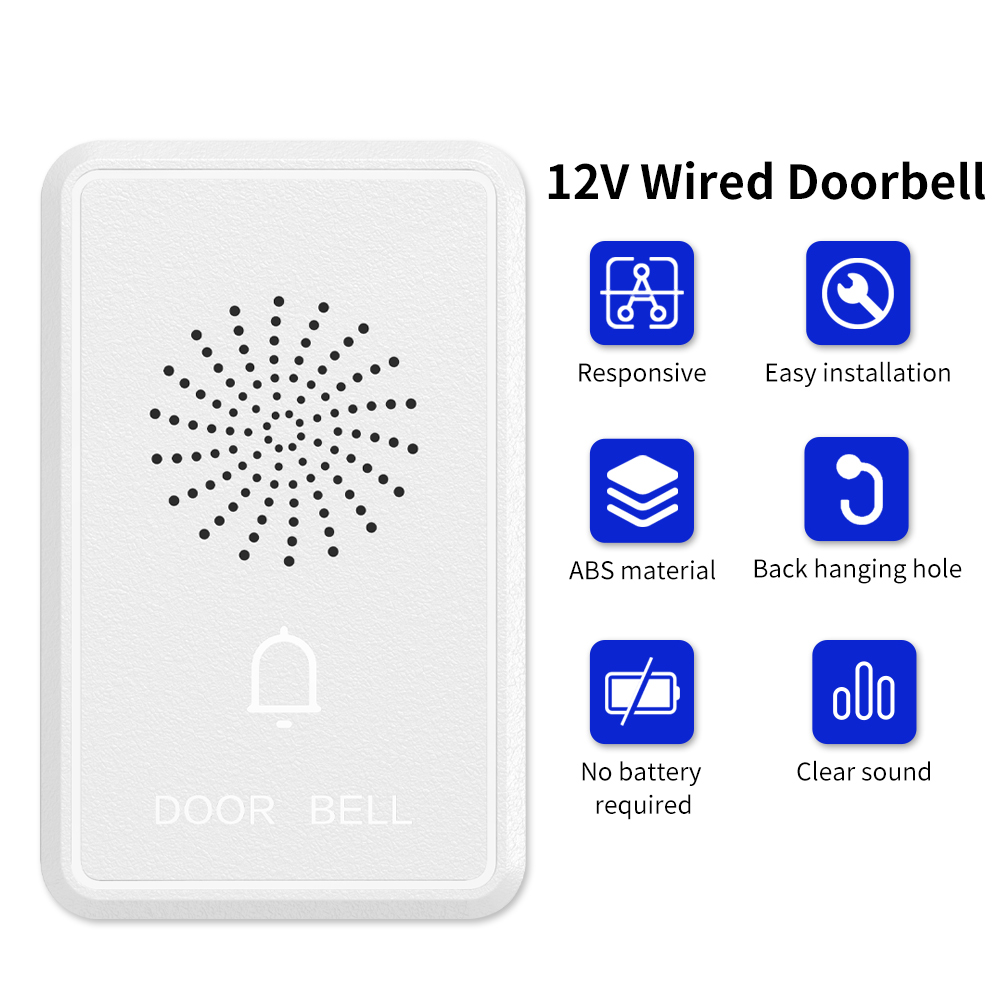 4Wire Wired Doorbell DC12V Acc - Home Security Ring System review and price