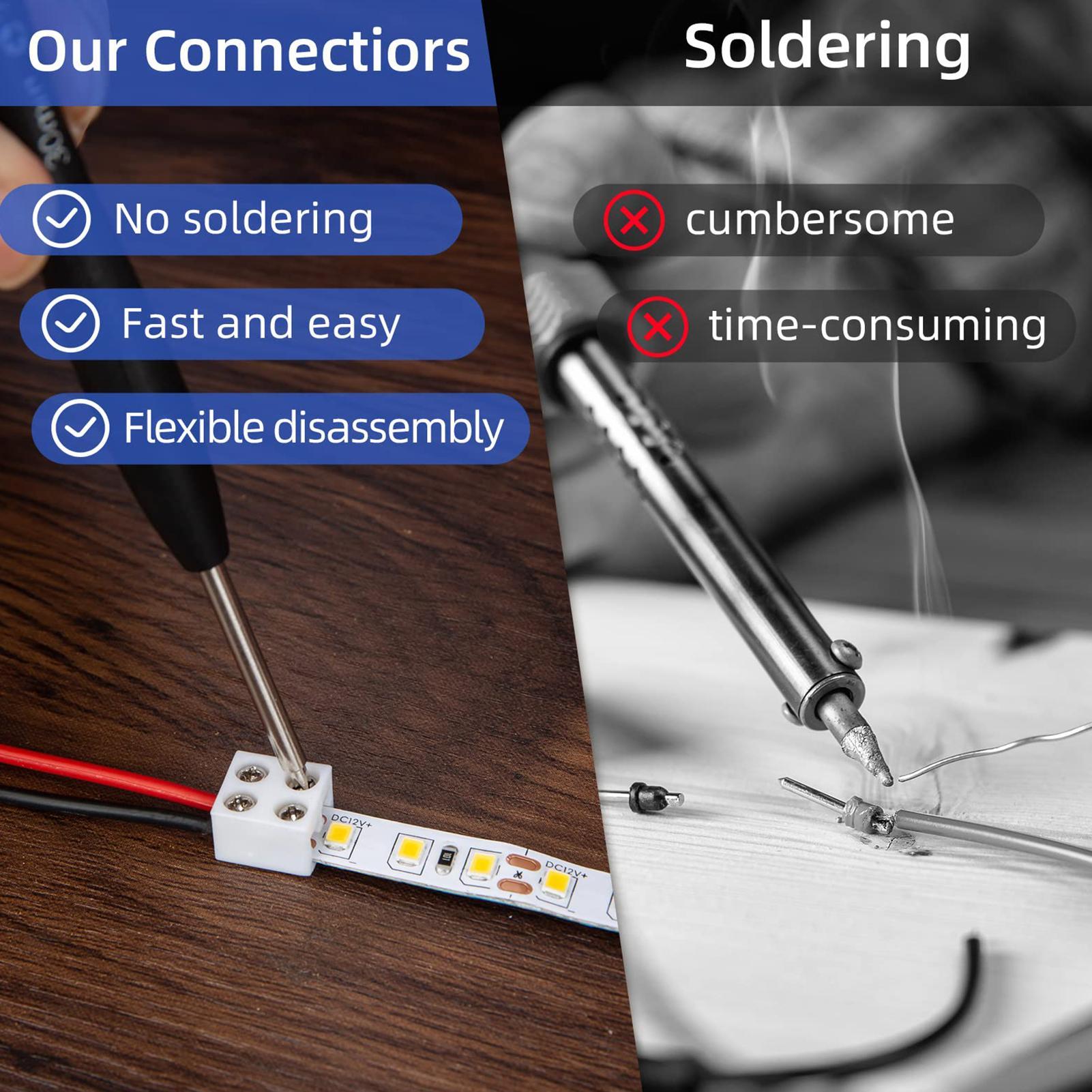 LED strip connectors 8mm solde - Home Security Providers review and price
