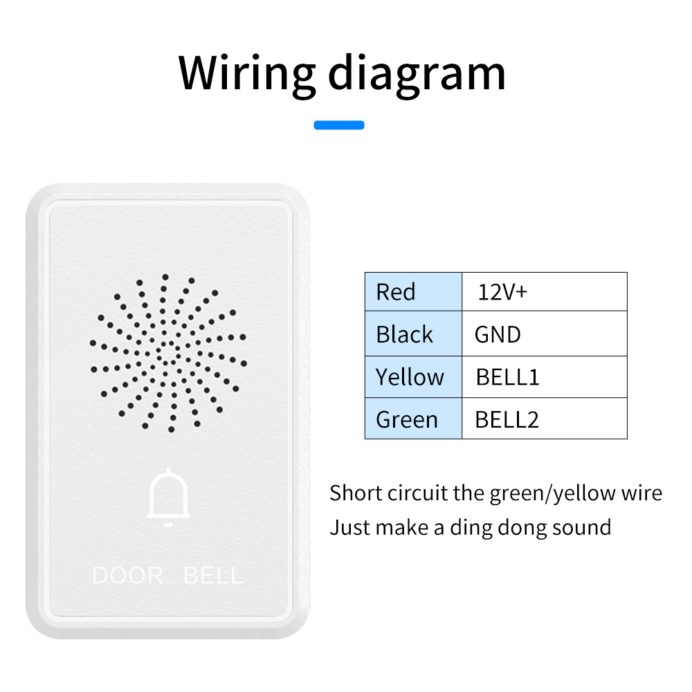 4Wire Wired Doorbell DC12V Acc - Home Security Ring System review and price