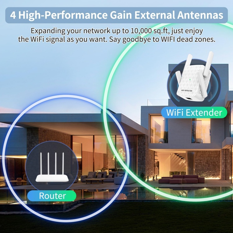 1200Mbps WiFi Repeater 2.4&5.8 - Home Security And Internet review and price